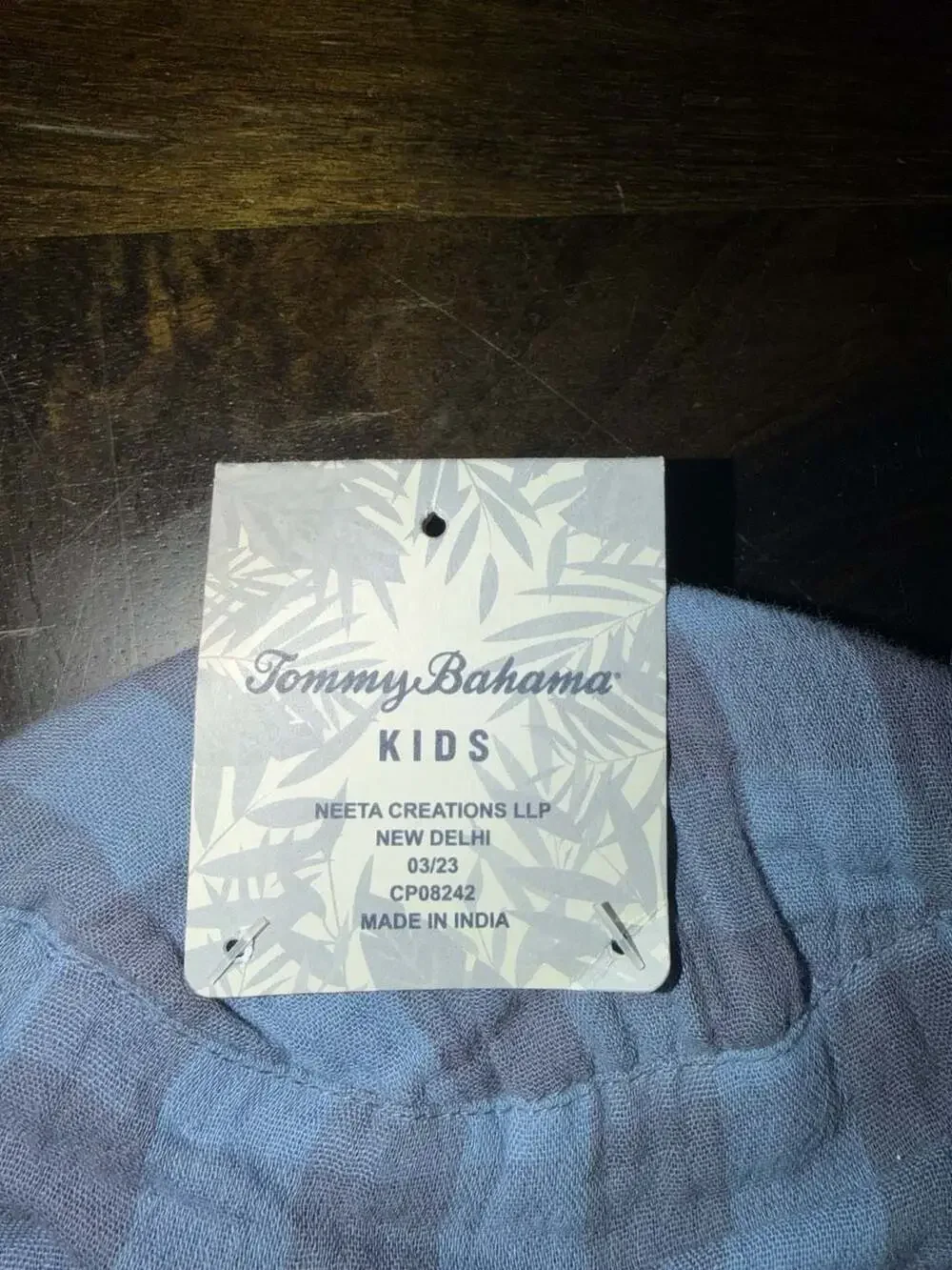 Tommy Bahama Kids White Short Sleeve Polo Bodysuit and Bucket Hat